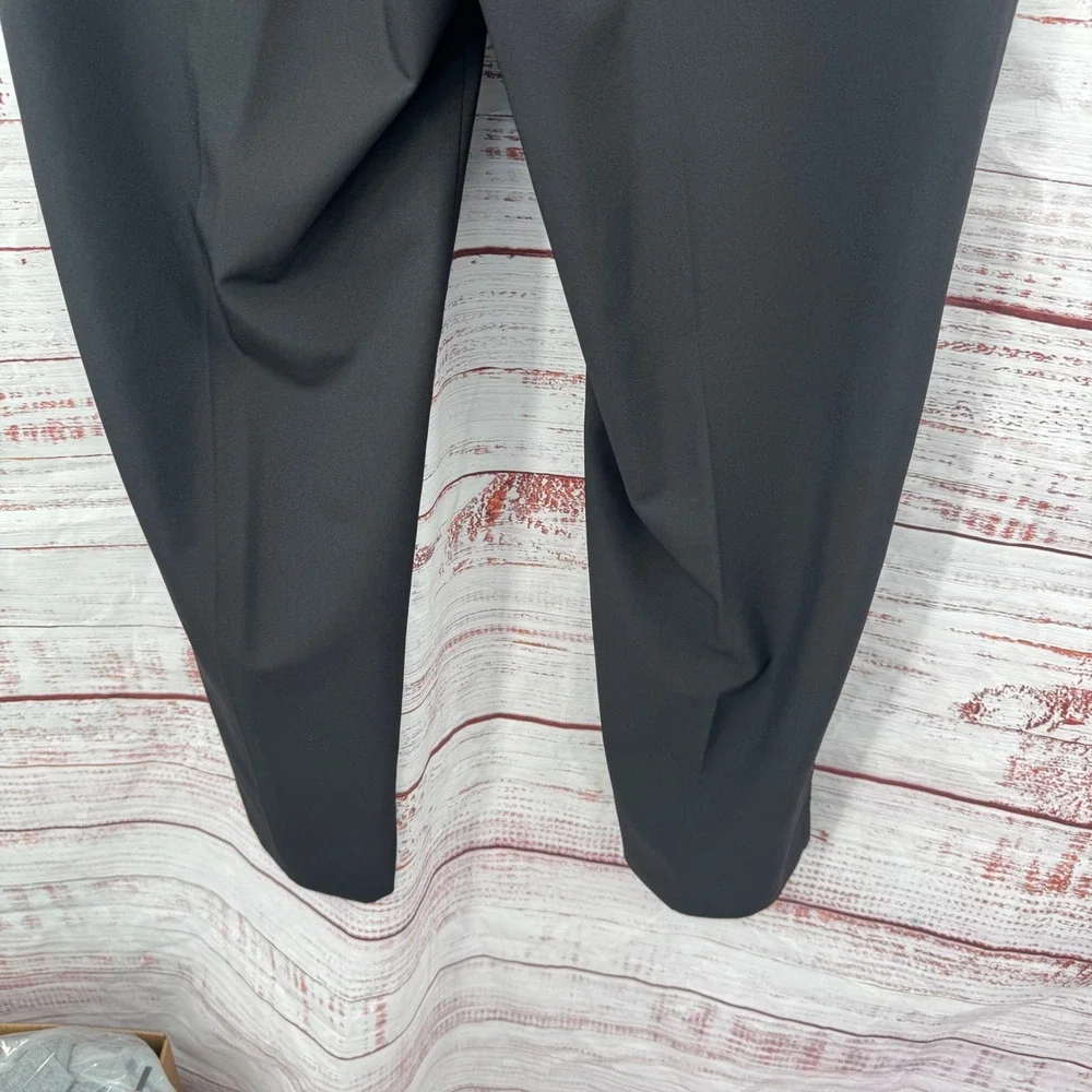 Footjoy Golf Pants Mens 38x32 Black Performance Flat Front Straight Leg Athletic